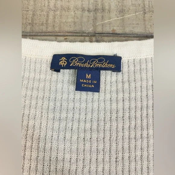 Brooks Brothers Shell Tank Sweater Womens Large Ivory Gray Metallic Linen Blend - Picture 8 of 14